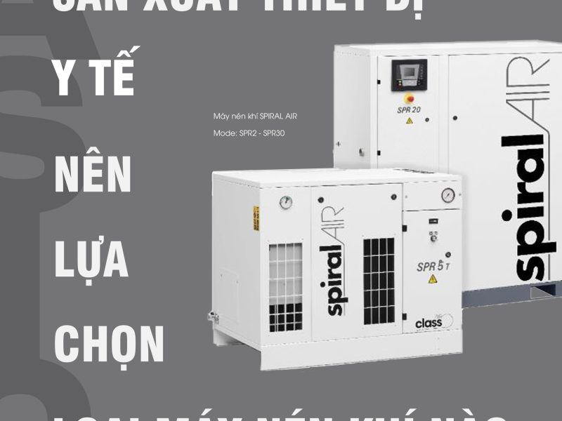 Sản xuất thiết bị y tế nên lựa chọn loại khí nén nào