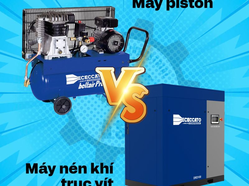 Nên mua máy nén khí trục vít 10HP hay máy piston 10HP