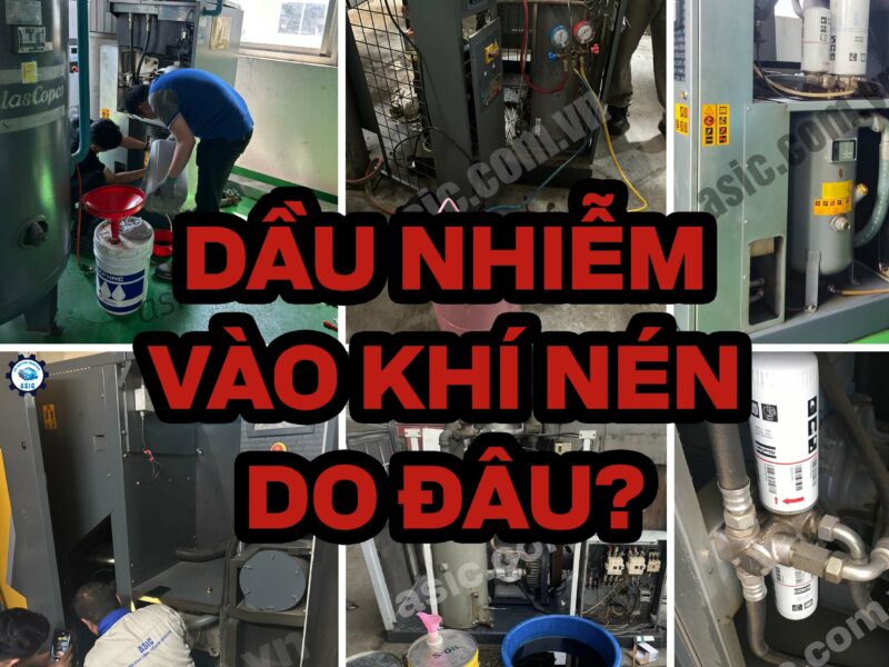 DẦU NHIỄM VÀO KHÍ NÉN DO ĐÂU?