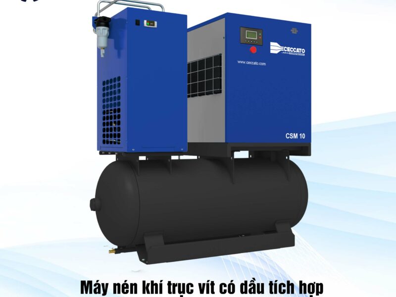 Máy nén khí trục vít có dầu tích hợp