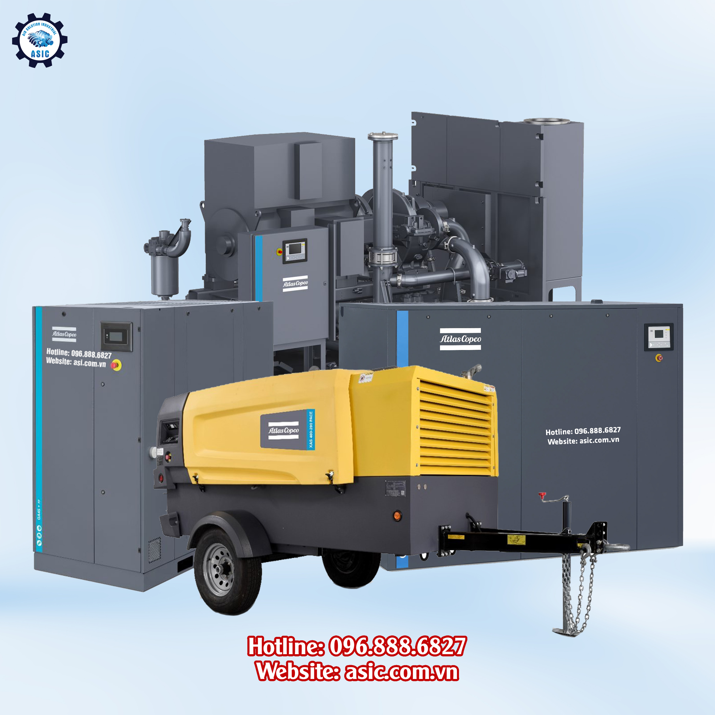 Các dòng máy nén khí Atlas Copco phổ biến