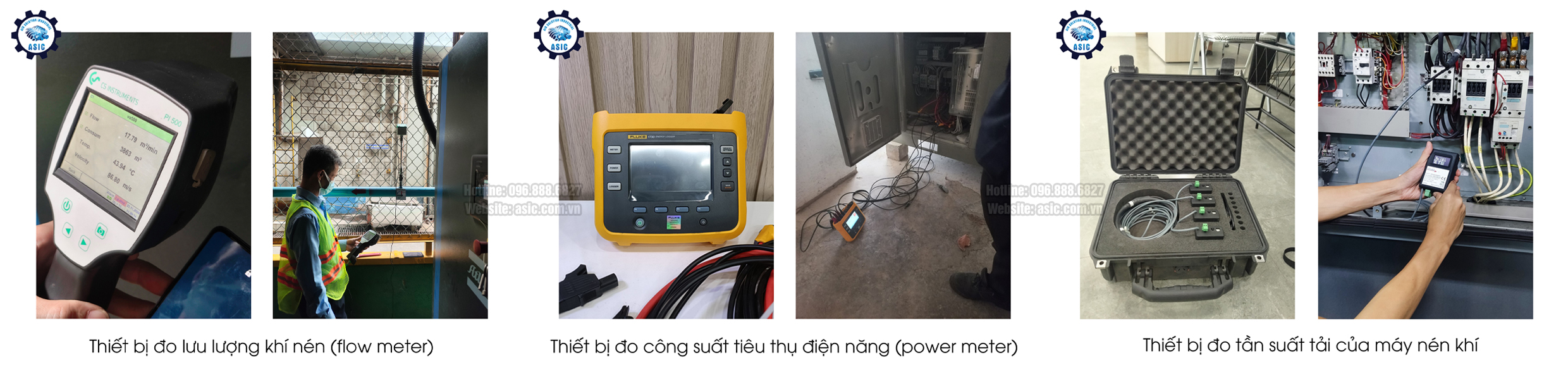 Các thiết bị đo hiệu suất máy nén khí hiện có
